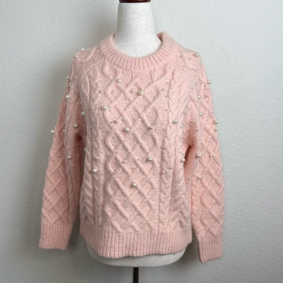 Carbon38 Pearl Embellished Sweater - Rose Cloud - Picture 4 of 13